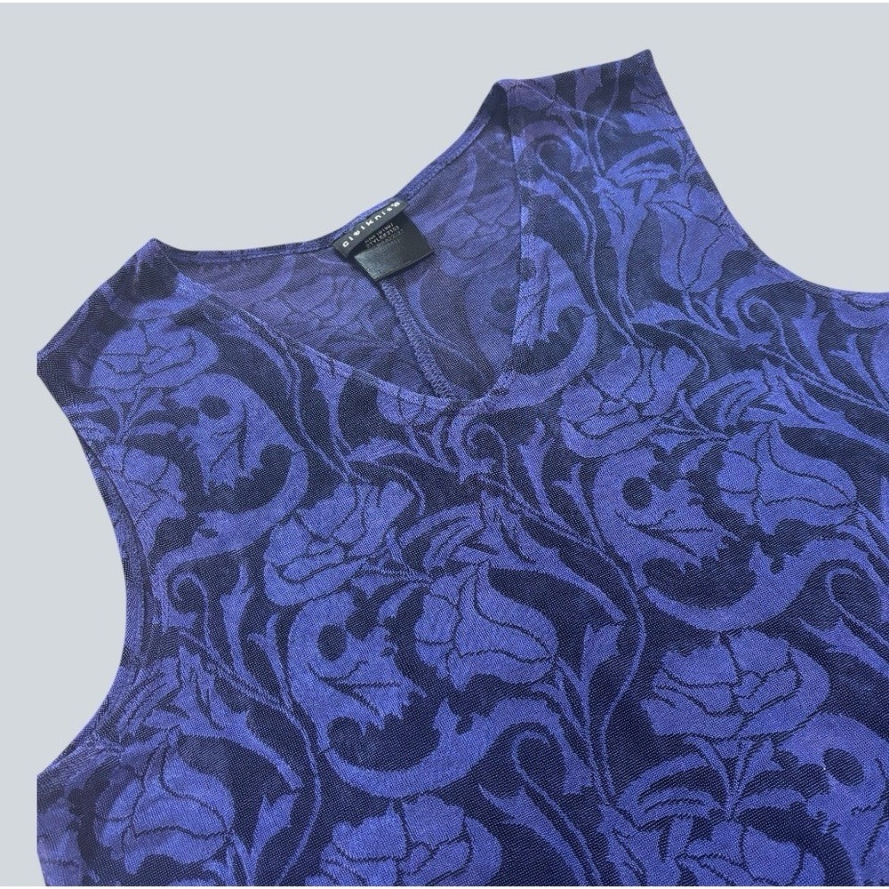 Citiknits Women's Medium Floral Sleeveless Top Whimsigoth Dark Fairy Stretchy